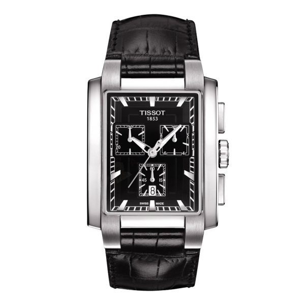 Bracelet cuir noir Tissot - TXL, TXS XL / T610030954-Bracelet de montre-AtelierNet