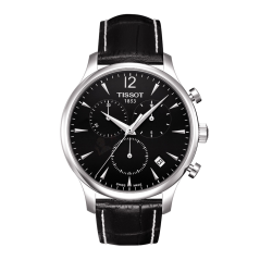 Bracelet cuir noir Tissot - TRADITION / T600031121