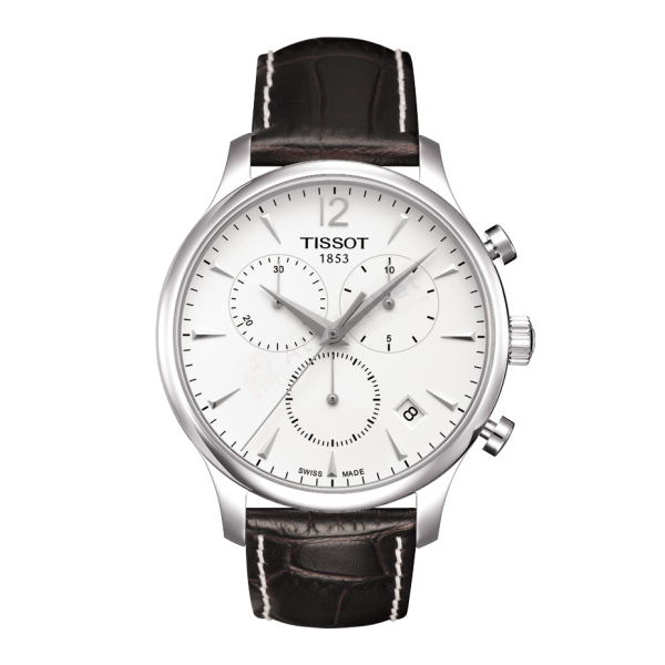 Bracelet cuir brun Tissot - TRADITION XL / T610031127-Bracelet de montre-AtelierNet