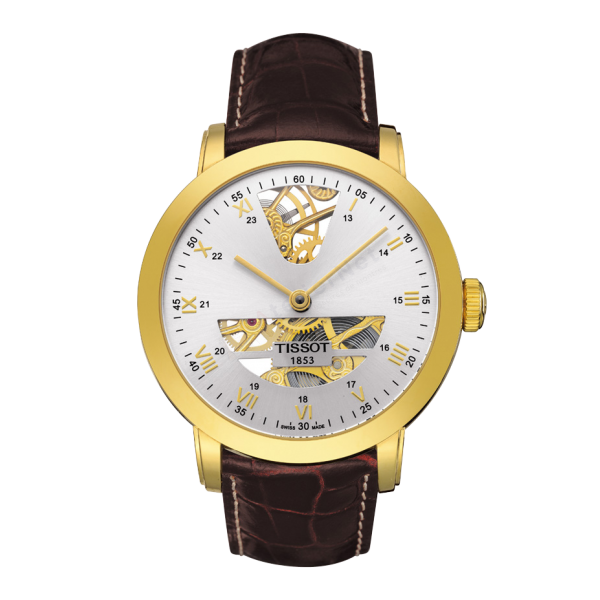 Bracelet cuir brun Tissot - SCULPTUR LINE / T600032041-Bracelet de montre-AtelierNet