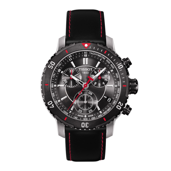 Bracelet leather black Tissot - PRS 200 / T610031781-Bracelets de montres-AtelierNet