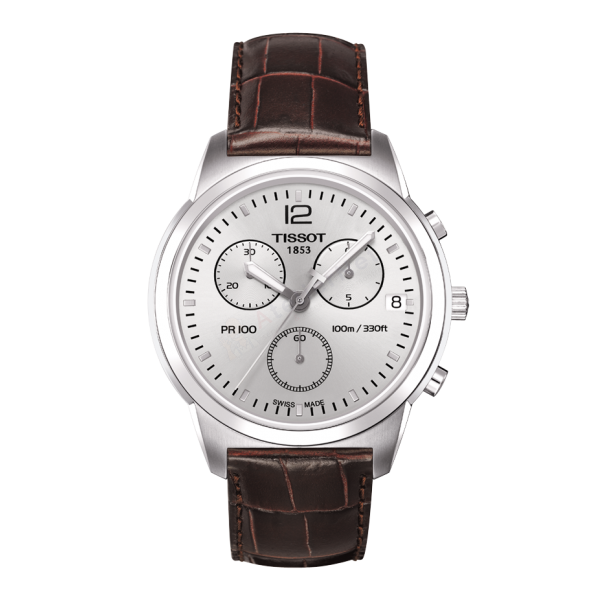 Bracelet leather brown Tissot - PR 100 CHRONO CLASSIC / T600031379-Bracelets de montres-AtelierNet