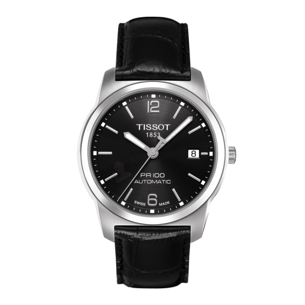Bracelet leather black Tissot - PR 100 AUTO CLASSIC / T600031149-Bracelets de montres-AtelierNet