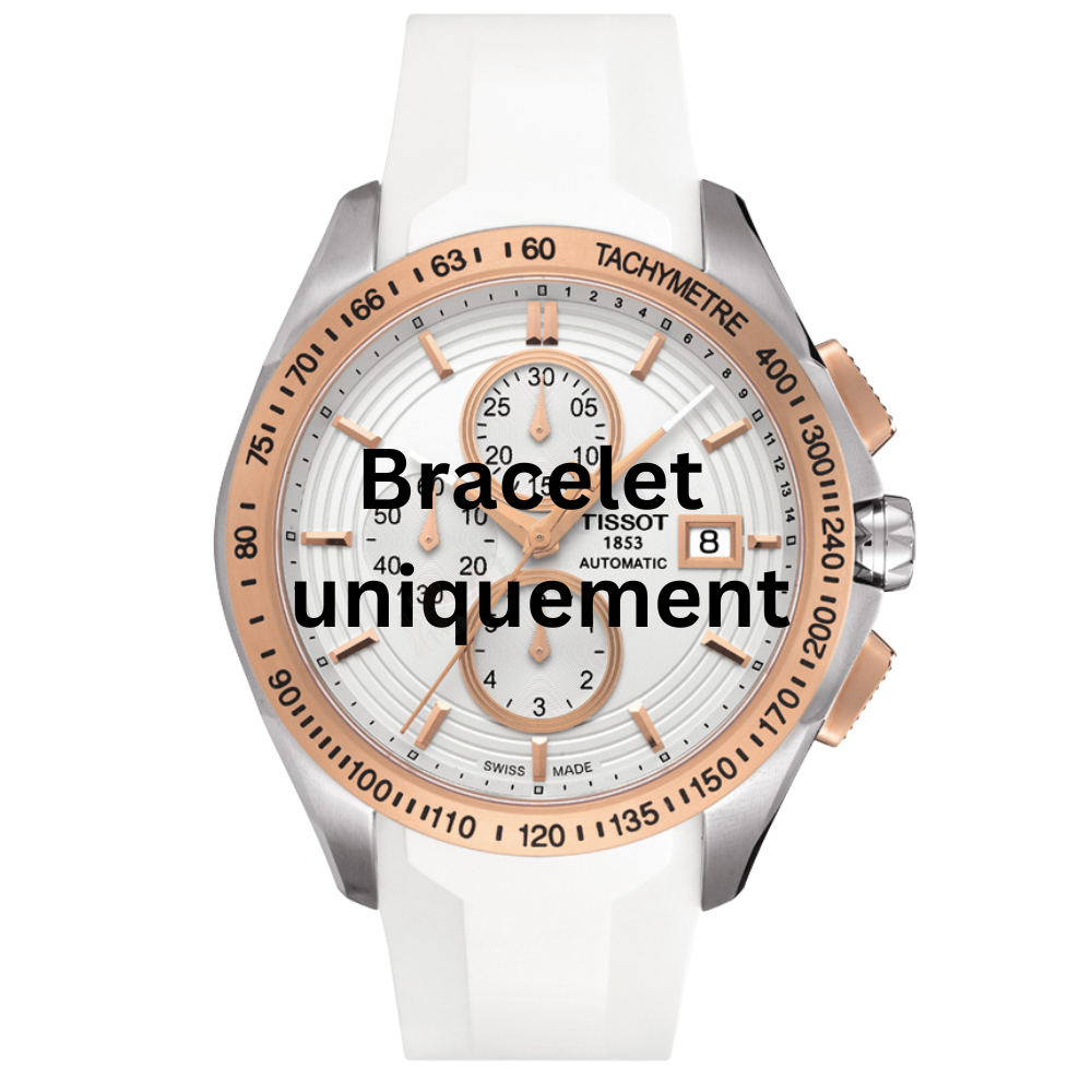 Bracelet silicone white Tissot - VELOCI-T / T610028911-Bracelets Silicone-AtelierNet