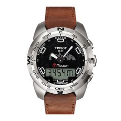 Bracelet cuir brun Tissot - T-TOUCH EXPERT / T600030601