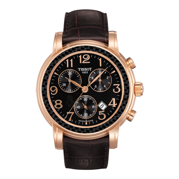 Bracelet cuir brun Tissot - CHRONO LADY OR / T610029176-Bracelet de montre-AtelierNet