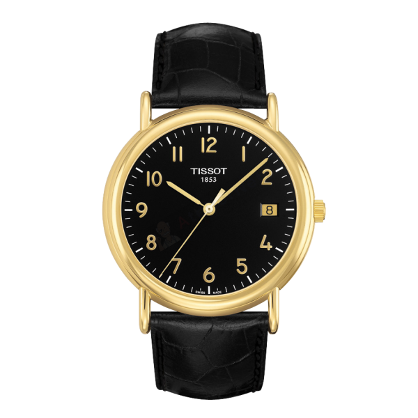 Bracelet cuir noir Tissot - CARSON / T600013485-Bracelet de montre-AtelierNet