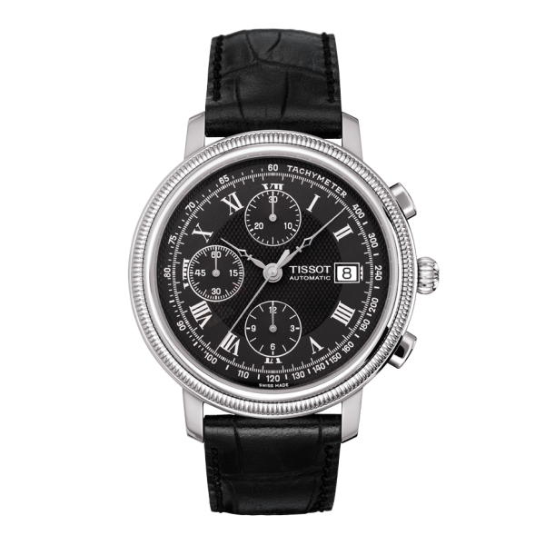 Bracelet cuir noir Tissot - BRIDGEPORT AUTOMATIC / T600030135-Bracelet de montre-AtelierNet