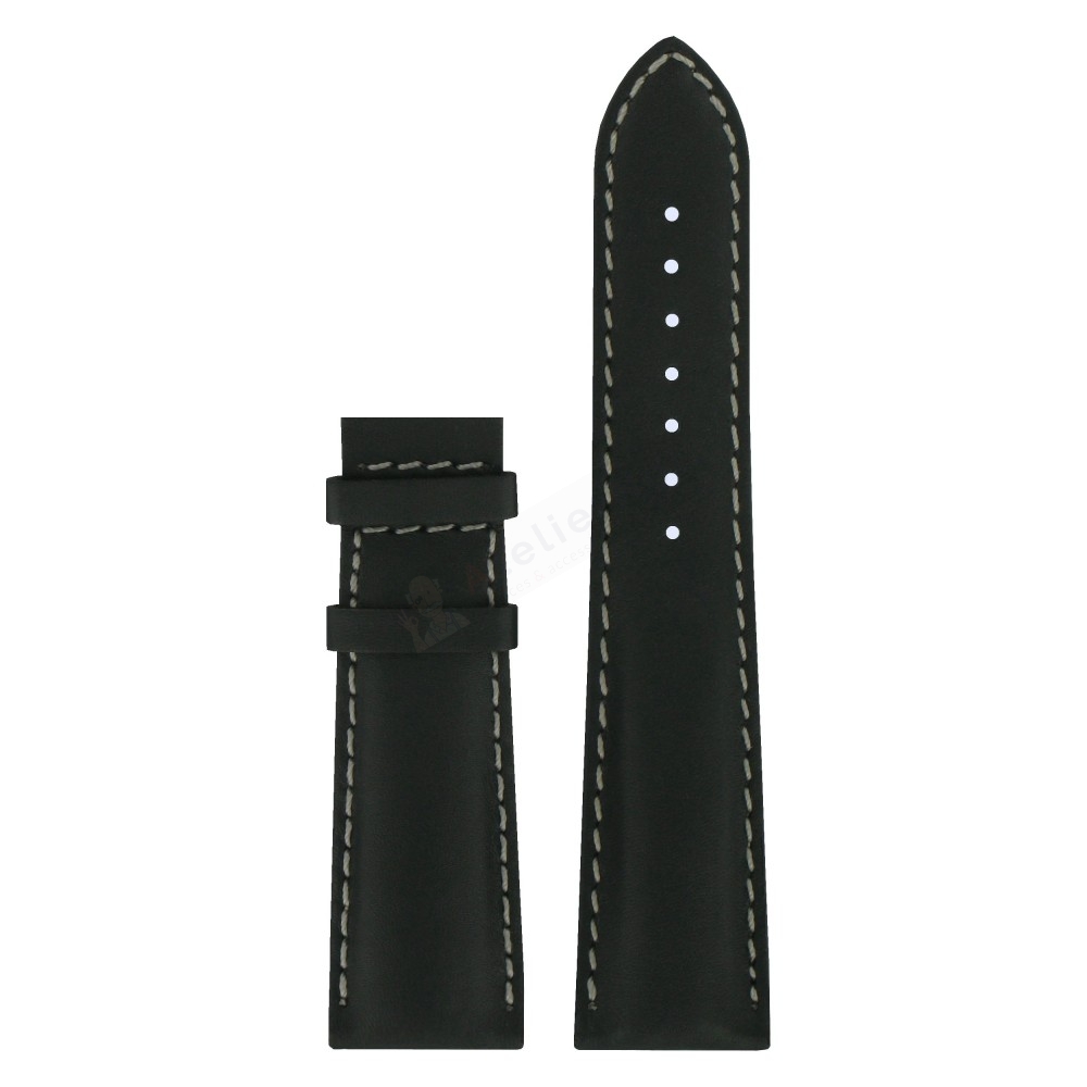 Bracelet cuir noir Tissot - QUADRATO AUTOMATIQUE / T610027020-Bracelet de montre-AtelierNet