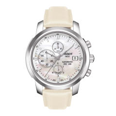 Bracelet cuir creme Tissot - PRC 200 CHRONOGRAPHE AUTOMATIQUE / T610028552