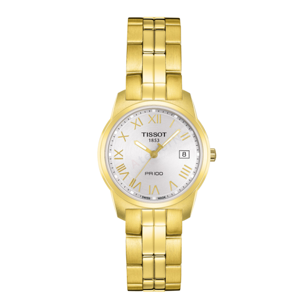 Bracelet acier or Tissot - PR 100 CLASSIC / T605029638-Bracelet Montre Acier-AtelierNet