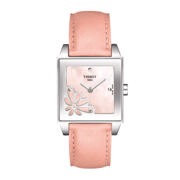 Bracelet leather pink Tissot - FABULOUS GARDEN / T600028701-Bracelets de montres-AtelierNet