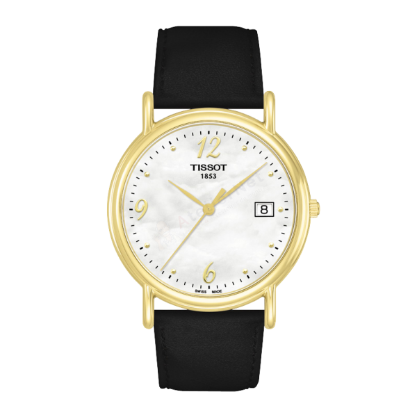 Bracelet cuir noir Tissot - CARSON / T600029091-Bracelet de montre-AtelierNet