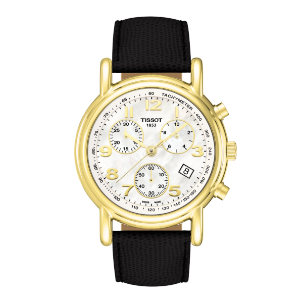 Bracelet cuir noir Tissot - CARSON / T600029089-Bracelet de montre-AtelierNet