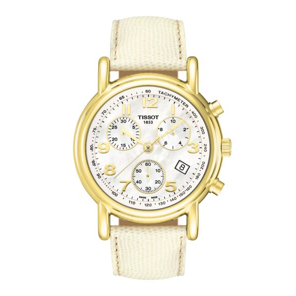 Bracelet cuir blanc Tissot - CARSON / T610028985-Bracelet de montre-AtelierNet