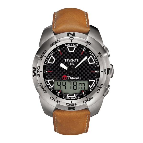 Bracelet leather beige Tissot - T-TOUCH EXPERT / T600027416-Bracelets de montres-AtelierNet