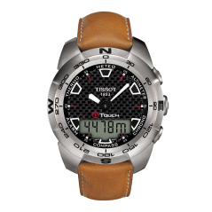 Bracelet cuir beige Tissot - T-TOUCH EXPERT / T600027416