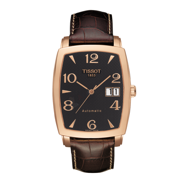 Bracelet cuir brun Tissot - SCULPTUR LINE / T600026979-Bracelet de montre-AtelierNet