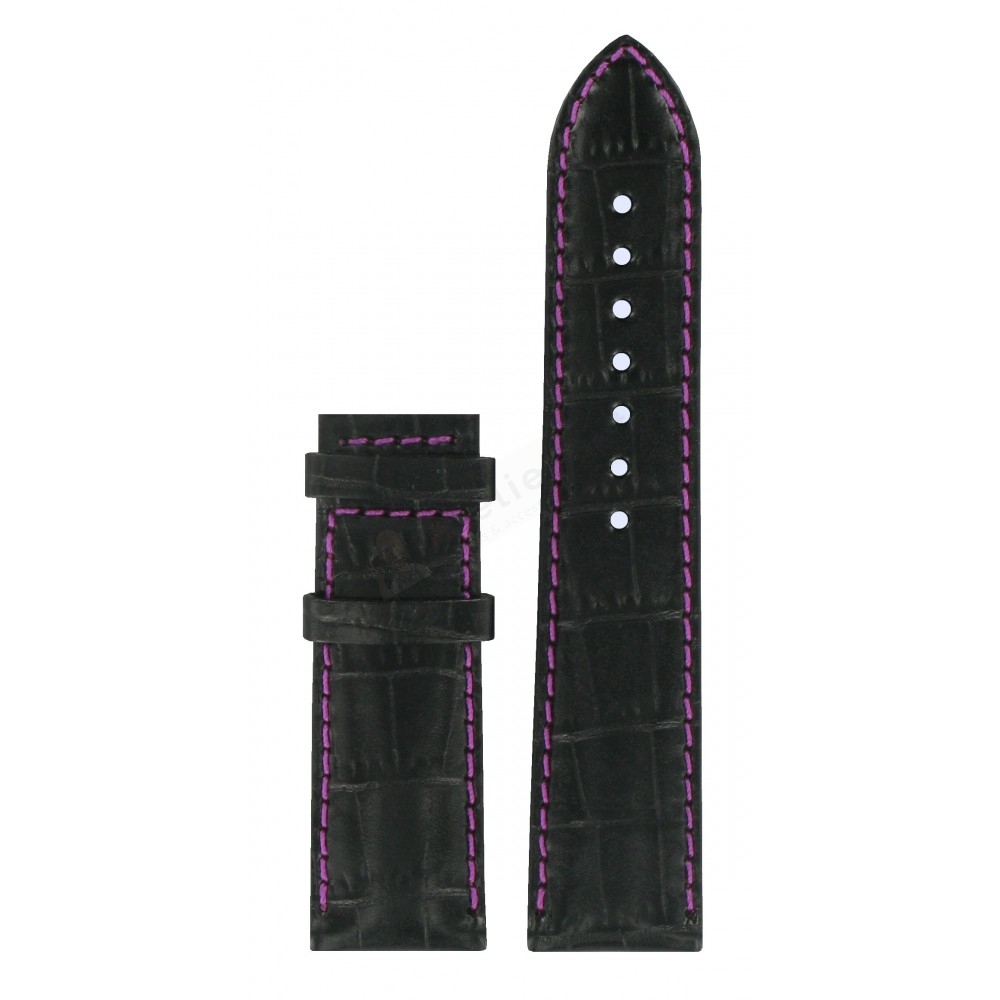 Bracelet cuir noir Tissot - QUADRATO LADY / T610027536-Bracelet de montre-AtelierNet