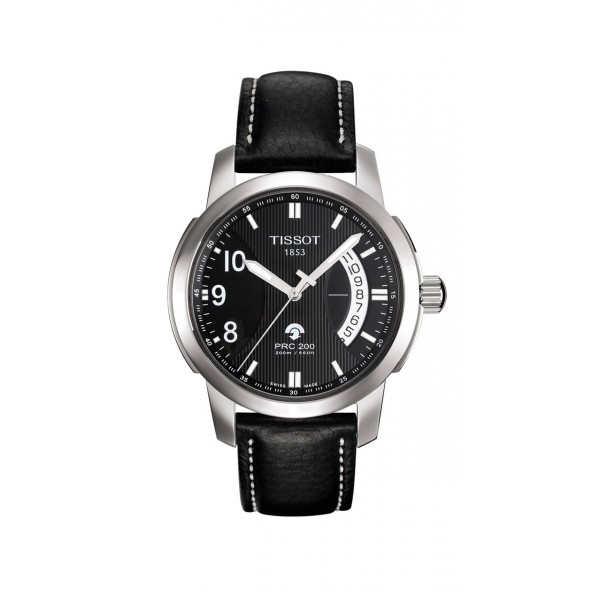 Bracelet leather black Tissot - PRC 200 AUTOQUARTZ / T600025440-Bracelets de montres-AtelierNet