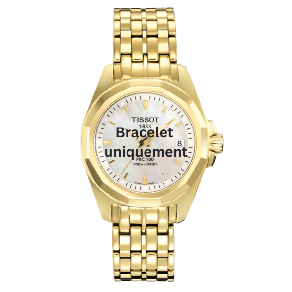 Bracelet acier or Tissot - PRC 100 QUARTZ AUTOQUARTZ / T605017101