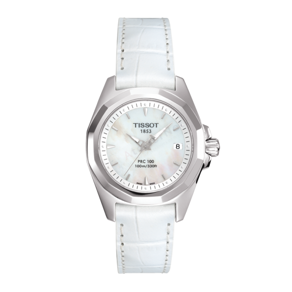 Bracelet leather white Tissot - PRC 100 QUARTZ AUTOQUARTZ / T600020656-Bracelets de montres-AtelierNet