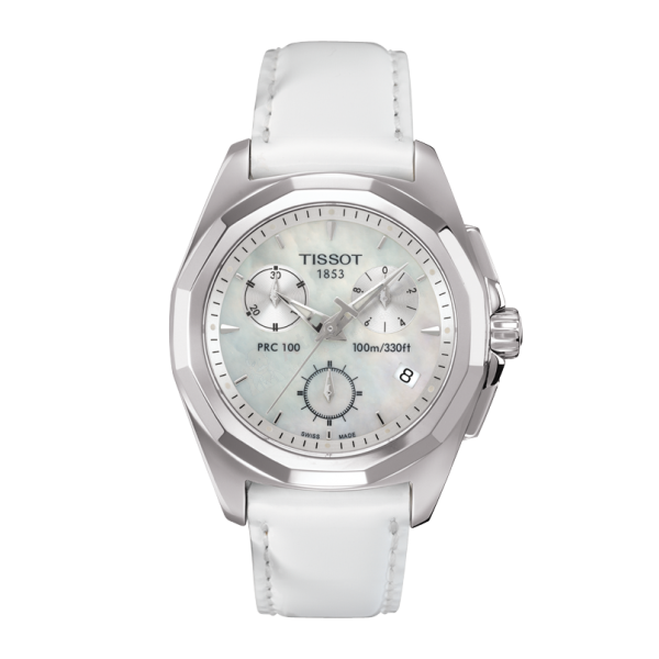 Bracelet cuir blanc Tissot - PRC 100 CHRONO QUARTZ / T600027725-Bracelet de montre-AtelierNet
