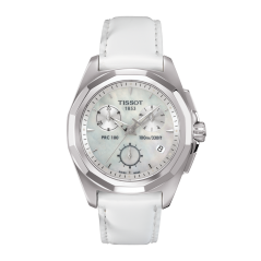 Bracelet cuir blanc Tissot - PRC 100 CHRONO QUARTZ / T600027725