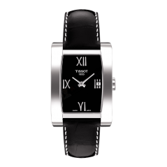 Bracelet cuir noir Tissot - GENEROSI-T / T600027412
