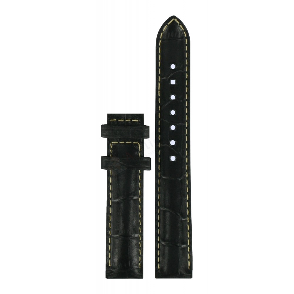 Bracelet cuir noir Tissot - GENEROSI-T / T610027413-Bracelet de montre-AtelierNet