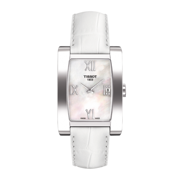 Bracelet cuir blanc Tissot - GENEROSI-T / T610027415-Bracelet de montre-AtelierNet