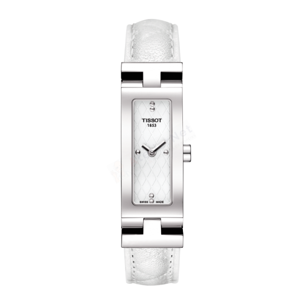 Bracelet cuir argent Tissot - TEMPTATION , EQUI-T / T600027783-Bracelet de montre-AtelierNet
