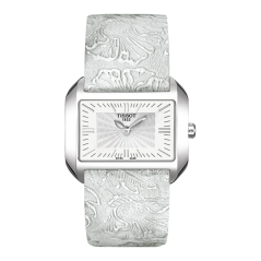Bracelet cuir argent Tissot - WAVE / T600025599