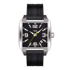 Bracelet silicone noir Tissot - QUADRATO GENT / T603020592