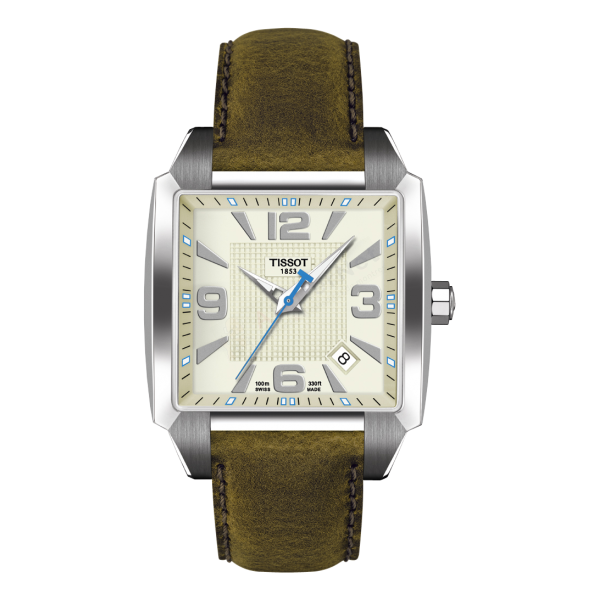 Bracelet leather light brown Tissot - QUADRATO GENT / T600021061-Bracelets de montres-AtelierNet