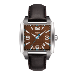 Bracelet cuir brun Tissot - QUADRATO GENT / T600021062