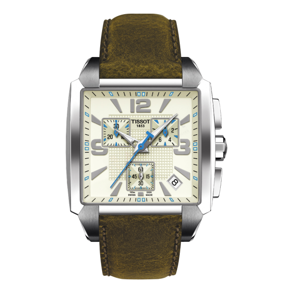 Bracelet cuir brun Tissot - QUADRATO GENT / T600020855-Bracelet de montre-AtelierNet