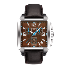 Bracelet cuir brun Tissot - QUADRATO GENT XL / T610020860