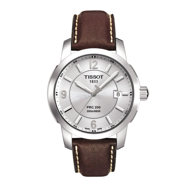 Bracelet cuir brun Tissot - PRC 200 GENT XL / T610025417-Bracelet de montre-AtelierNet