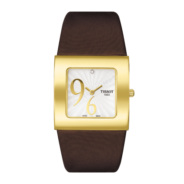 Bracelet cuir brun Tissot - NUBIA / T604025314-Bracelet de montre-AtelierNet