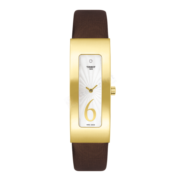 Bracelet cuir brun Tissot - NUBIA / T604025319-Bracelet de montre-AtelierNet