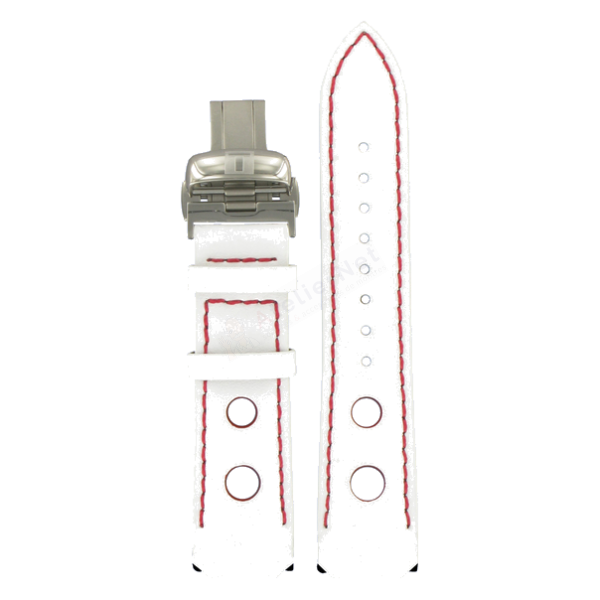 Bracelet cuir blanc Tissot - T-TOUCH / T600020327-Bracelet Montre Cuir-AtelierNet