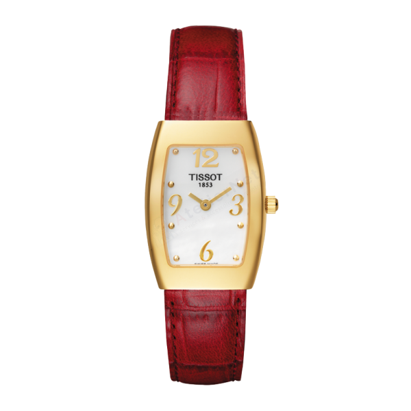 Bracelet cuir rouge Tissot - MAYA LINE / T600021055-Bracelet Montre Cuir-AtelierNet