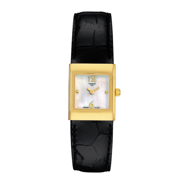Bracelet leather black Tissot - MAYA LINE / T600021054-Bracelets Cuir-AtelierNet