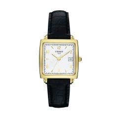 Bracelet cuir noir Tissot - SCULPTUR LINE / T600019684