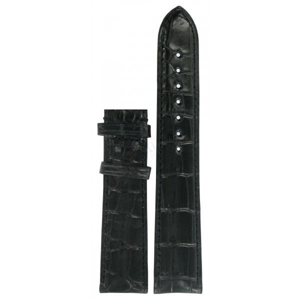 Bracelet cuir noir Tissot - SCULPTUR LINE / T610021152-Bracelet Montre Cuir-AtelierNet