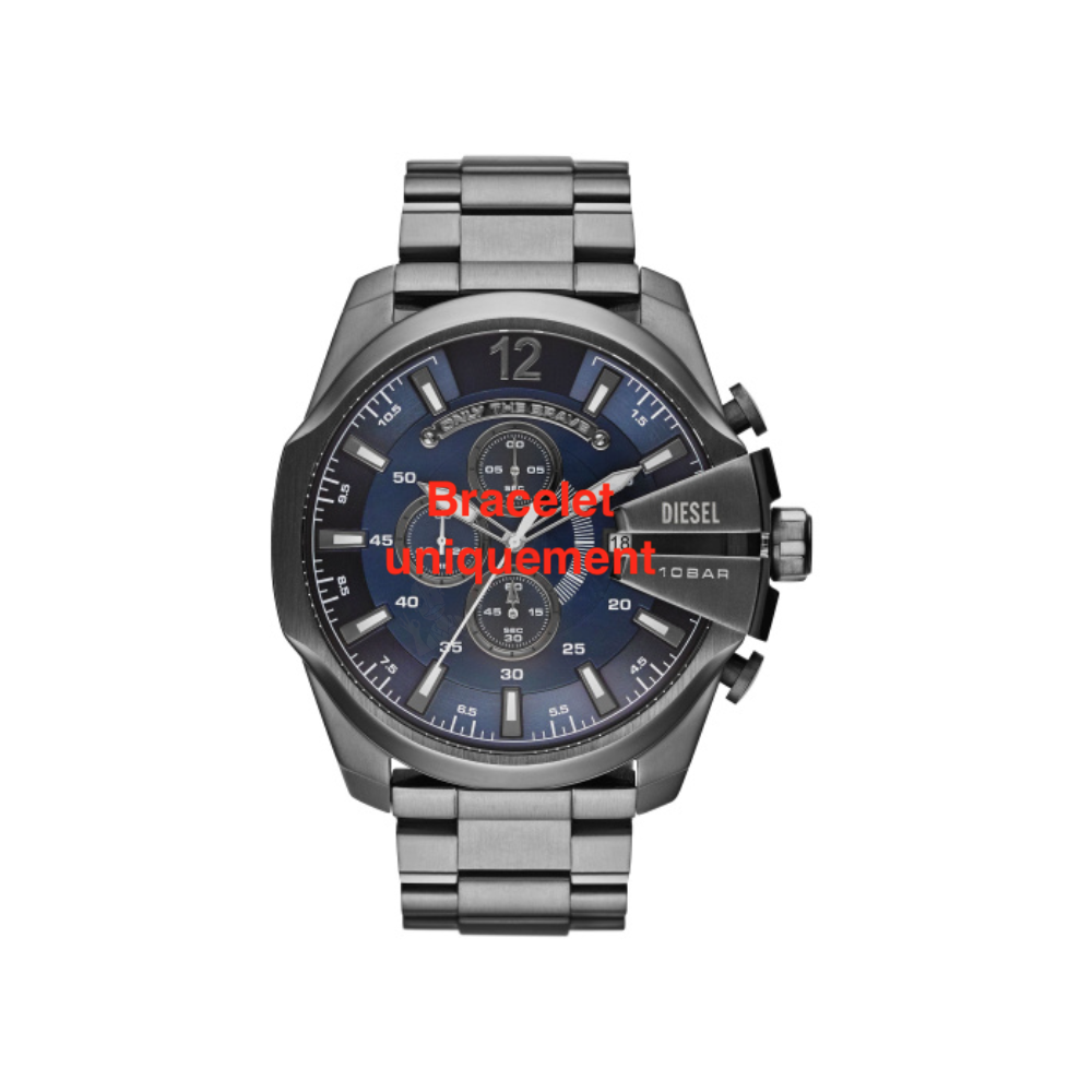 Bracelet metal grey Diesel - MEGA CHIEF / DZ4282 - DZ4329 - DZ4421-Bracelets de montres-AtelierNet