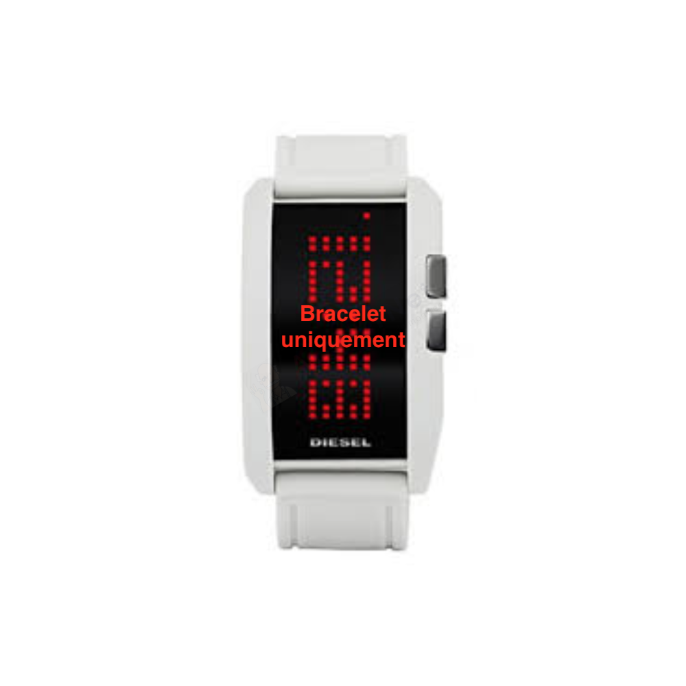 Bracelet caoutchouc blanc Diesel - DZ7168-Bracelet Montre Diesel-AtelierNet