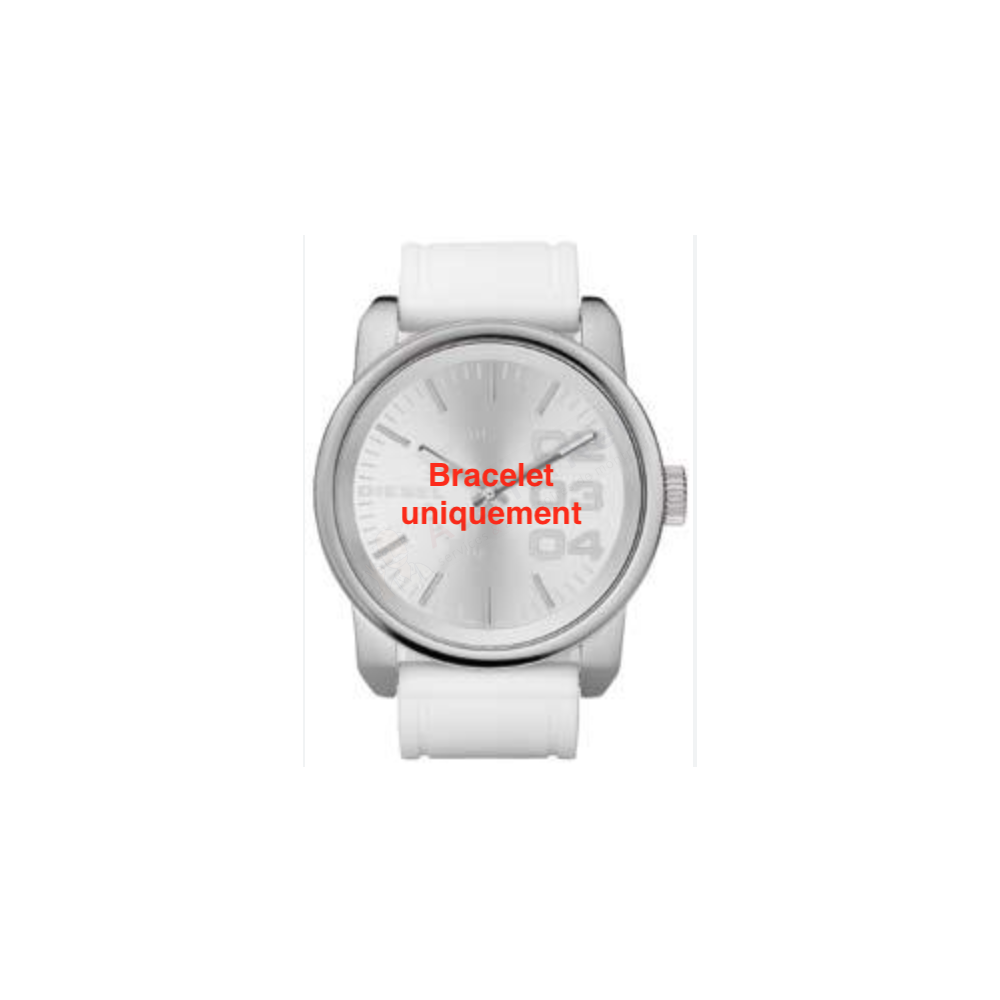 Bracelet caoutchouc blanc Diesel - FRANCHISE -46 / DZ1445-Bracelet Montre Diesel-AtelierNet