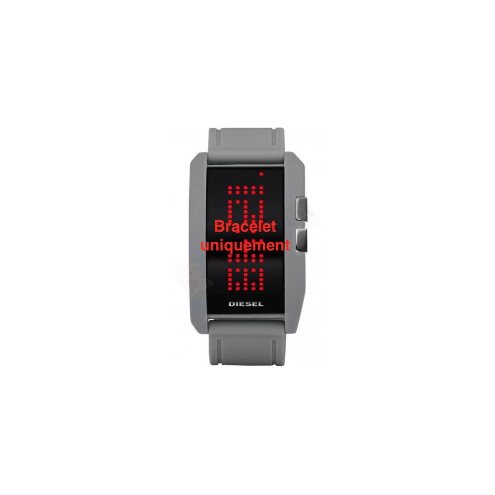 Bracelet caoutchouc gris Diesel - DZ7163-Bracelet Montre Diesel-AtelierNet